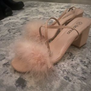 Boohoo Pink Pom Pom heels